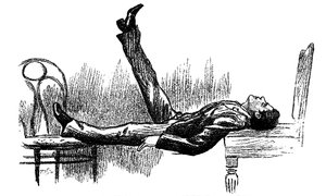 Gehypnotiseerd subject in een staat van katalepsie, 1891 door Unbekannt