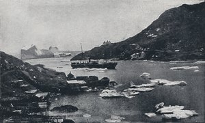IJsbergen in de haven van St. Johns, 1924 door Unbekannt