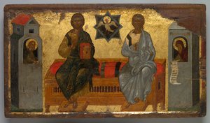 Icoon van de Nieuwe Testament Drie-eenheid, ca. 1450