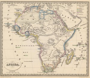 Illustratie uit het boek Atlas over alle delen van de aarde van onbekende auteur en uitgegeven door Chr. Steen & Søn (Kopenhagen, 1857)