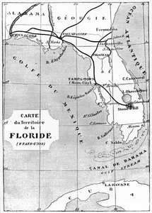 Illustratie uit De la Terre à la Lune door Jules Verne, 1865 door Unbekannt