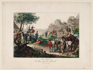 Keizerlijke Russische cavalerie op mars, 1813 door Unbekannt