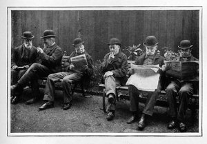 In de luchtplaats, St Marylebone Werkhuis, Luxborough Street, Londen, ca. 1901-1903
