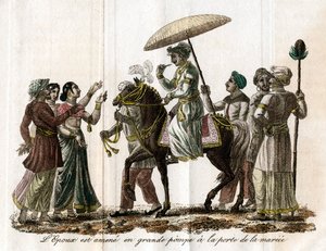Indiase huwelijksprocessie, 19e eeuw