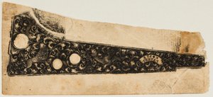 Inktafdruk van een Colt revolver, ca. 1854