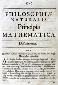Binnenkant titelpagina van Newton