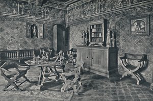 Interieur, Palazzo Davanzati, 1928 door Unbekannt