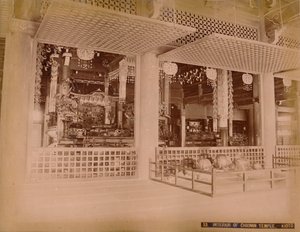 Interieur van de Chionin Tempel, Kioto, ca. 1890-1900 door Unbekannt