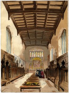 Interieur van de kapel van St Johns College, Cambridge, Cambridgeshire
