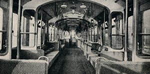 Interieur van het nieuwste type metrowagen, 1926 door Unbekannt