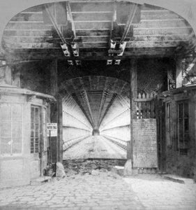 Interieur van de hangbrug, Niagara Falls, Canada, begin 20e eeuw door Unbekannt