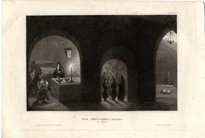 Interieur van het Heilige Graf in het Kiev-klooster van de Grotten, 1850 door Unbekannt