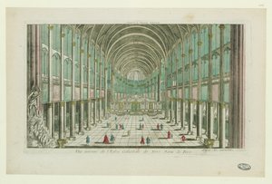 Interieur van de kathedraal Notre-Dame de Paris door Unbekannt