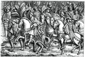 Interview tussen Frans I en Hendrik VIII, op het Veld van het Gouden Laken, 1520, 1870 door Unbekannt