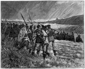 Invasie van de Alans of Visigoten, Gallië, begin 5e eeuw 1882-1884 door Unbekannt