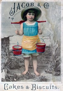 Jacob en Cos. Cakes & Biscuits, ca. 1900s-ca. 1920s. Reclame ansichtkaart door Unbekannt