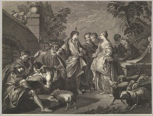 Jacob arriveert in Mesopotamië