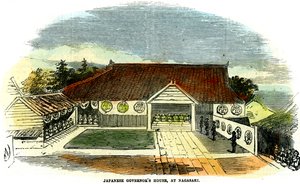 Huis van de Japanse gouverneur, in Nagasaki, Japan, 1855