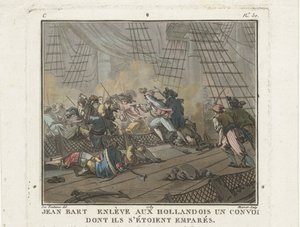 Jean Bart in de Slag bij Texel op 29 juni 1694, 1789 door Unbekannt
