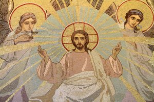 Jezus Christus. Kerk van de Verlosser op het Bloed of Kerk van de Opstanding, Sint-Petersburg, Rusland