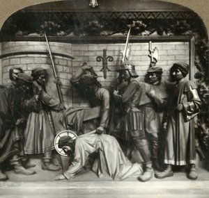 Jezus valt voor de tweede keer onder het gewicht van het kruis, ca. 1920s door Unbekannt
