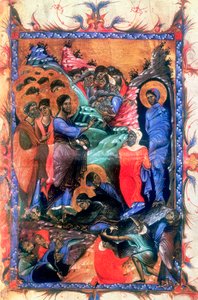 Jezus wekt Lazarus op na vier dagen (c1280)