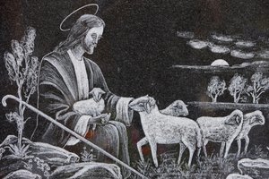 Jezus de goede herder, Saint-Nicolas de Veroce, Frankrijk