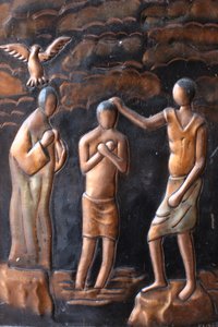 Doop van Jezus standbeeld, Brazzaville, Congo door Unbekannt
