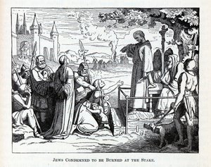 Joden veroordeeld tot de brandstapel, 1882 door Unbekannt