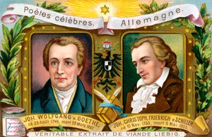 Johann Wolfgang von Goethe en Johann Christoph Friedrich von Schiller, ca. 1900