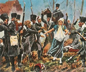 Johanna Stegen bij de gevechten in Lüneburg, 2 april 1813, 1936 door Unbekannt