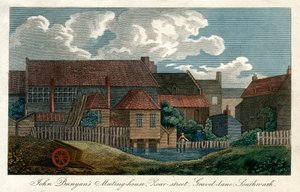 John Bunyans ontmoetingshuis, Zoar-straat, Gravel-Lane, Southwark, Londen, 1814