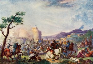 Jan Sobieski bij de Bevrijding van Wenen, 1683 door Unbekannt