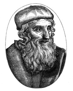 John Wycliffe, 14e-eeuwse Engelse religieuze hervormer door Unbekannt