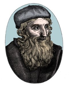 John Wycliffe, 14e-eeuwse Engelse religieuze hervormer, 16e eeuw door Unbekannt