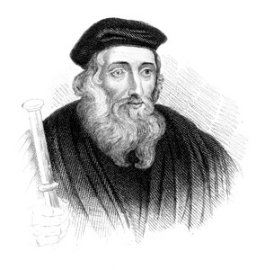 John Wycliffe, 14e-eeuwse Engelse theoloog en religieuze hervormer, ca. 1850