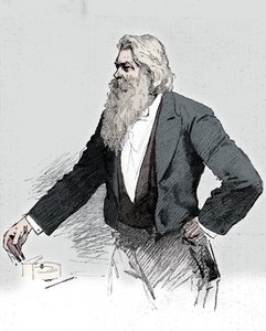 Joseph Wilson Swan, Britse natuurkundige en chemicus, demonstreert elektromagnetisme door Unbekannt