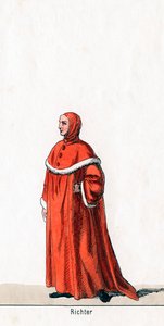 Rechter, kostuumontwerp voor Shakespeares toneelstuk, Hendrik VIII, 19e eeuw door Unbekannt