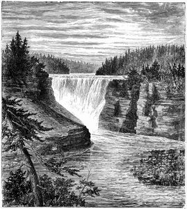 Kakabeka Falls, Ontario, Canada, 1877 door Unbekannt