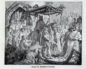 Karel IV betreedt Avignon, 1882