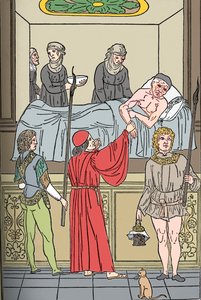 Ketham: Fasciculus Medicinae, Venetië, 1493, De behandeling van de pest, c1493 door Unbekannt
