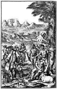 Khoikhois ruilen vee, Zuid-Afrika, 1931 door Unbekannt