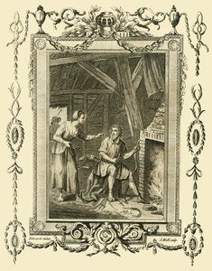 Koning Alfred vermomd berispt door de vrouw van de veehouder omdat hij de taarten liet verbranden, c878, 1783