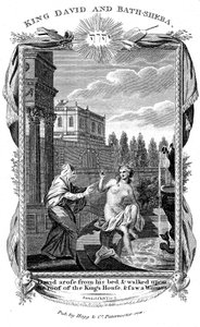 Koning David kijkt neer op Bathseba, ca. 1804 door Unbekannt