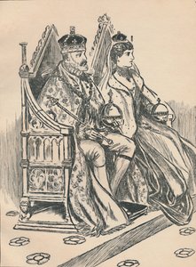 Koning Edward VII en Koningin Alexandra, ca. 1907 door Unbekannt