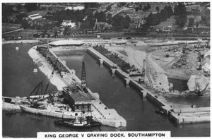King George V Graving Dock, Southampton, 1936 door Unbekannt