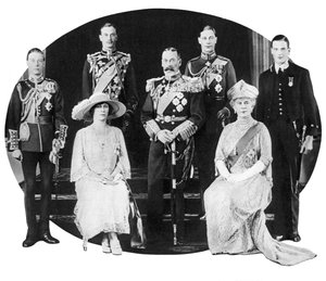 Koning George V en zijn familie