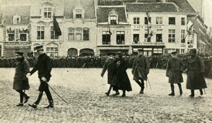 Koning George V in Furnes, België, Eerste Wereldoorlog, 4 december 1914, 1920