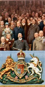 Koning George V bij de bekerfinale, Wembley, 23 april 1927, c1935 door Unbekannt