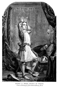 Koning Hendrik V 1387-1422 toen hij de Prins van Wales was
